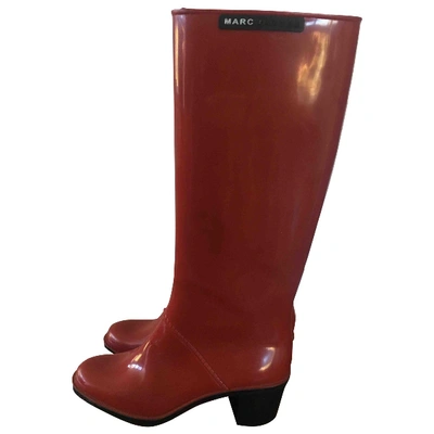 Pre-owned Marc Jacobs Red Rubber Boots