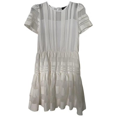 Pre-owned Paule Ka Silk Mini Dress In White