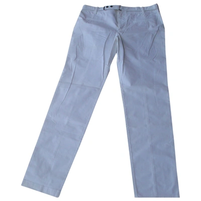 Pre-owned Hugo Boss Straight Trousers In White