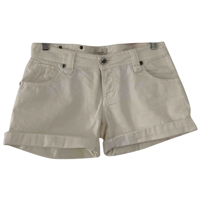 Pre-owned Pinko White Denim - Jeans Shorts