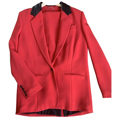 Pre-owned Magda Butrym Silk Blazer In Red