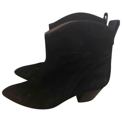 Pre-owned Hudson Ankle Boots In Black