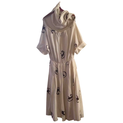 Pre-owned Genny Silk Mid-length Dress In Other