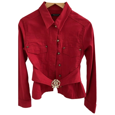 Pre-owned Roberto Cavalli Jacket In Red