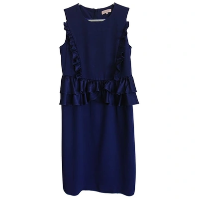 Pre-owned Dice Kayek Mid-length Dress In Blue