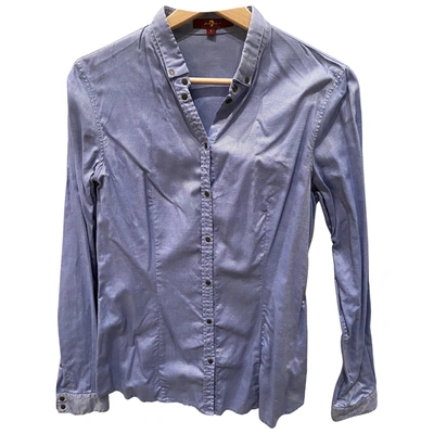 Pre-owned 7 For All Mankind Shirt In Blue