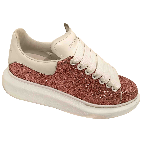 PreOwned Alexander Mcqueen Oversize Pink Glitter Trainers ModeSens