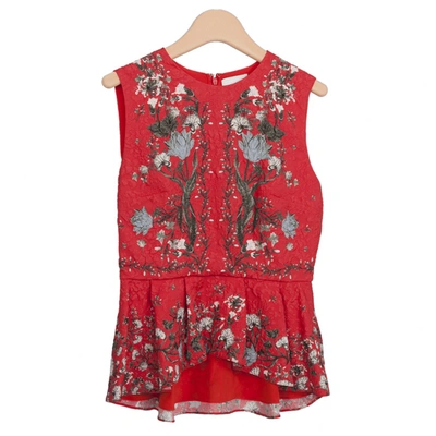 Pre-owned Erdem Red Polyester Top