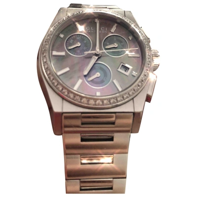Pre-owned Gucci Trouserhã©on Watch In Silver