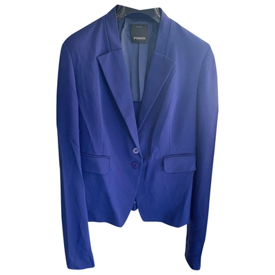 Pre-owned Pinko Blue Polyester Jacket