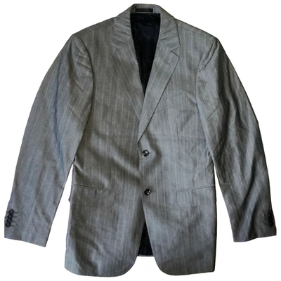 Pre-owned Pal Zileri Linen Jacket In Grey