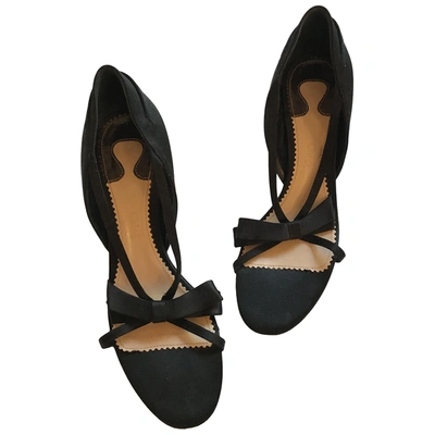 Pre-owned Chloé Cloth Sandals In Black
