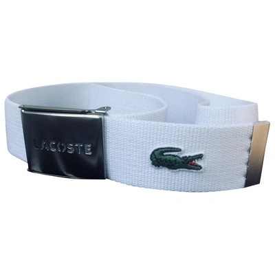 Pre-owned Lacoste Belt In White