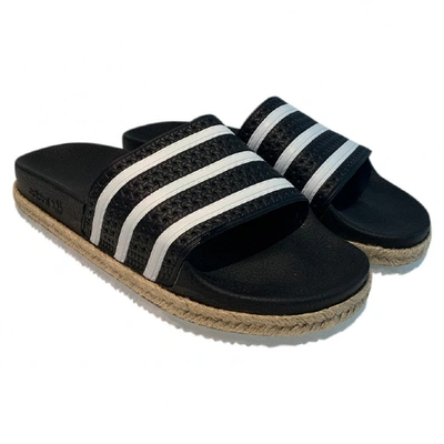Pre-owned Adidas Originals Adilette  Black Rubber Sandals