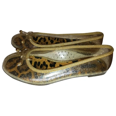 Pre-owned Dolce & Gabbana Ballet Flats In Gold