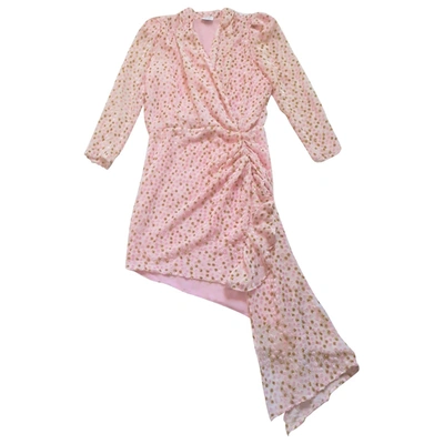 Pre-owned Saint Laurent Silk Mini Dress In Pink