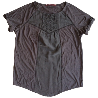 Pre-owned Comptoir Des Cotonniers Silk T-shirt In Anthracite