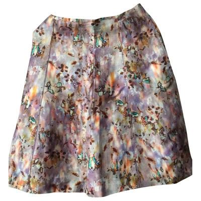 Pre-owned Nina Ricci Linen Mini Skirt In Multicolour