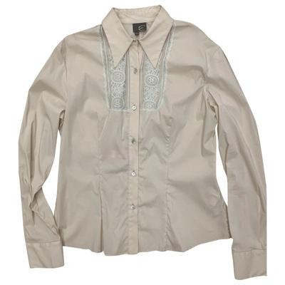 Pre-owned Just Cavalli Beige Cotton Top