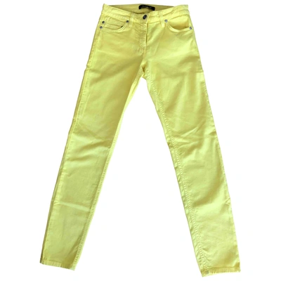 Pre-owned Roberto Cavalli Straight Jeans In Yellow
