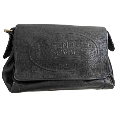 Pre-owned Fendi Leather Satchel In Black