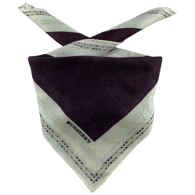 Pre-owned Burberry Neckerchief In Burgundy