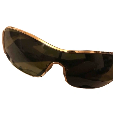 Pre-owned Prada Gold Metal Sunglasses
