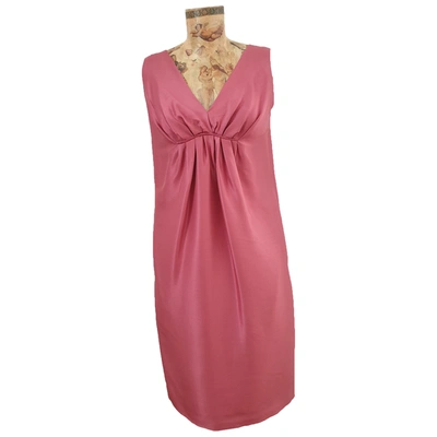 Pre-owned Moschino Silk Mid-length Dress In Pink