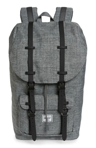 Herschel Supply Co. Little America Backpack - Grey In Raven Crosshatch/black Rubber