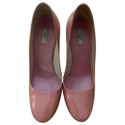 Pre-owned Prada Patent Leather Heels In Pink