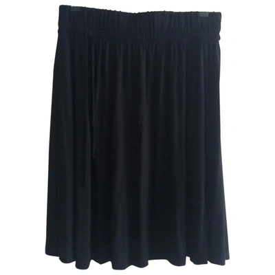 Pre-owned Closed Mid-length Skirt In Black