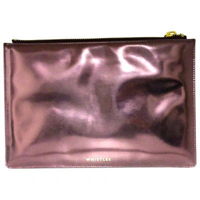 Pre-owned Whistles Burgundy Patent Leather Clutch Bag