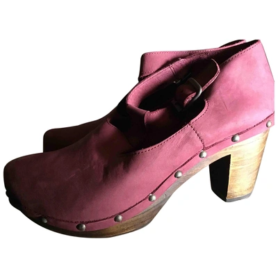 Pre-owned Local Supply Mules & Clogs In Purple