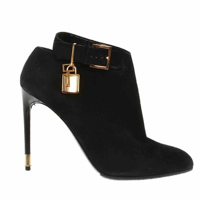 Pre-owned Tom Ford Black Leather Ankle Boots