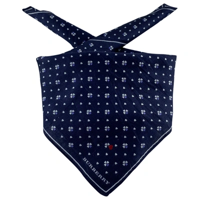 Pre-owned Burberry Neckerchief In Navy