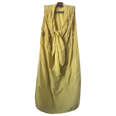 Pre-owned Paul Smith Silk Mid-length Dress In Yellow