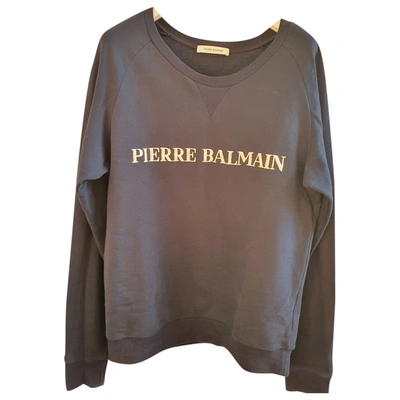Pre-owned Pierre Balmain Blue Cotton Knitwear & Sweatshirt