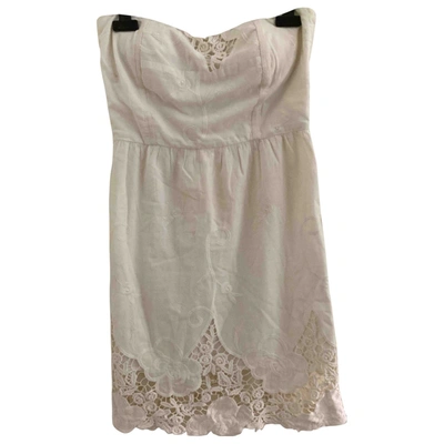 Pre-owned Maje Mini Dress In White