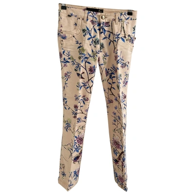 Pre-owned Just Cavalli Large Pants In Pink