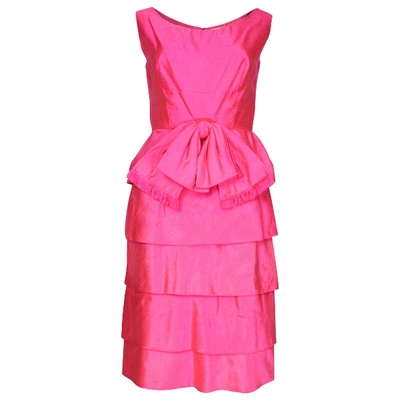 Pre-owned Harrods Silk Mid-length Dress In Pink