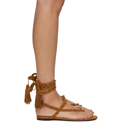 Valentino Garavani Rockstud Tassel-detail Sandals In Hg5 Selleri