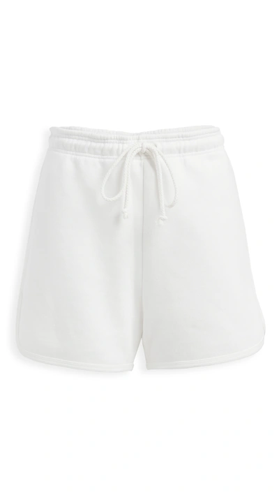 Reformation Brooks Organic Cotton Sweat Shorts In Vintage White
