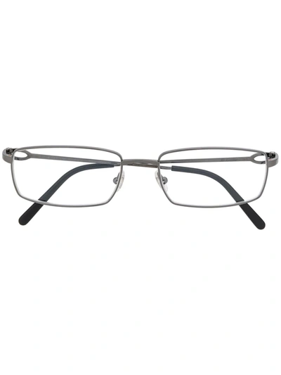 Cartier Rectangular-frame Glasses In Silver