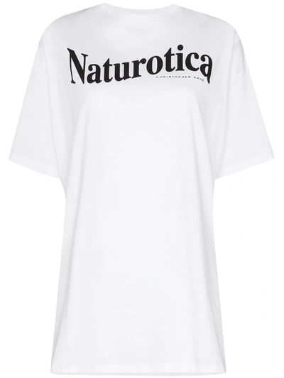 Christopher Kane Naturotica Print Cotton T-shirt In White