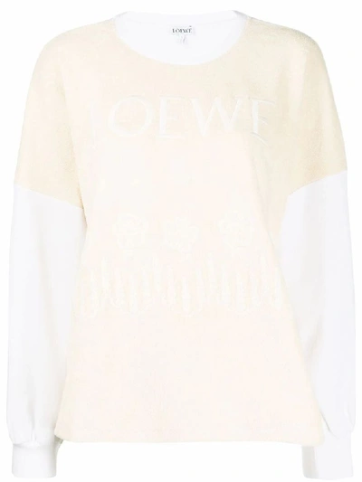 Loewe Sweatshirt In Beige