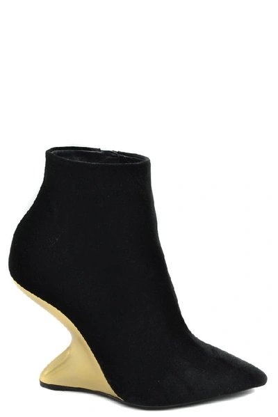 Ferragamo Salvatore  Women's Black Suede Ankle Boots