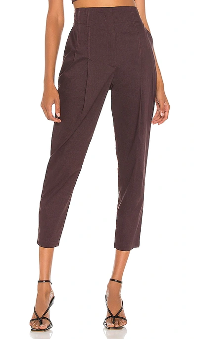 A.l.c Davon High-waisted Pants In Cocoa