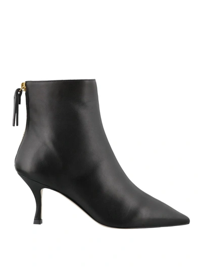 Stuart Weitzman Juniper 70 Black Leather Booties