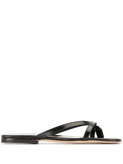 By Far Deni Black Sandals