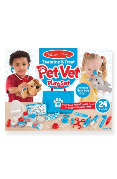 Melissa & Doug 24-piece Pet Vet Play Set In Blue